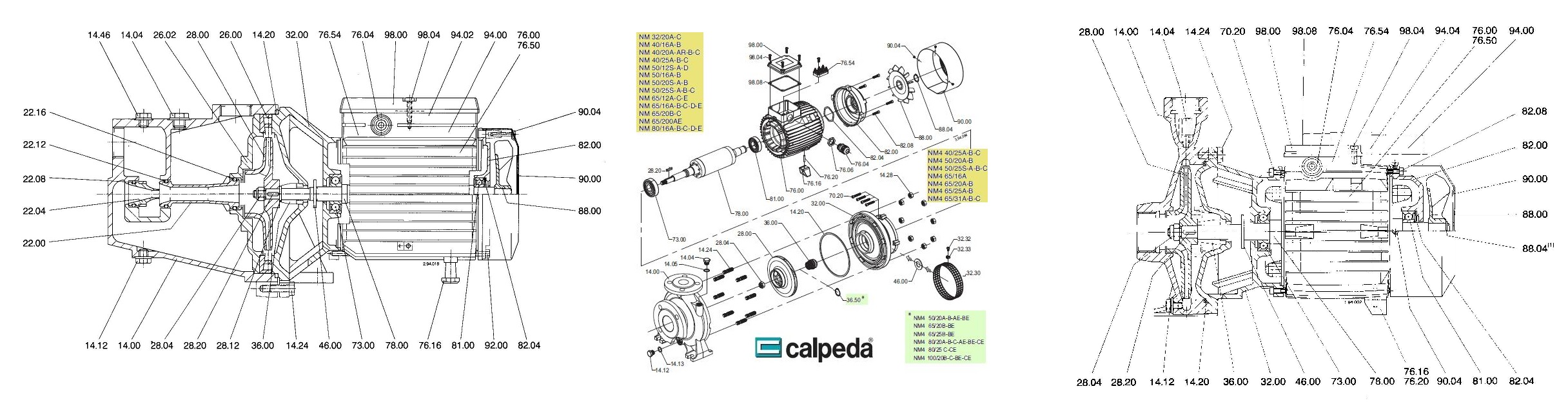 Calpeda Onderdelen / Parts